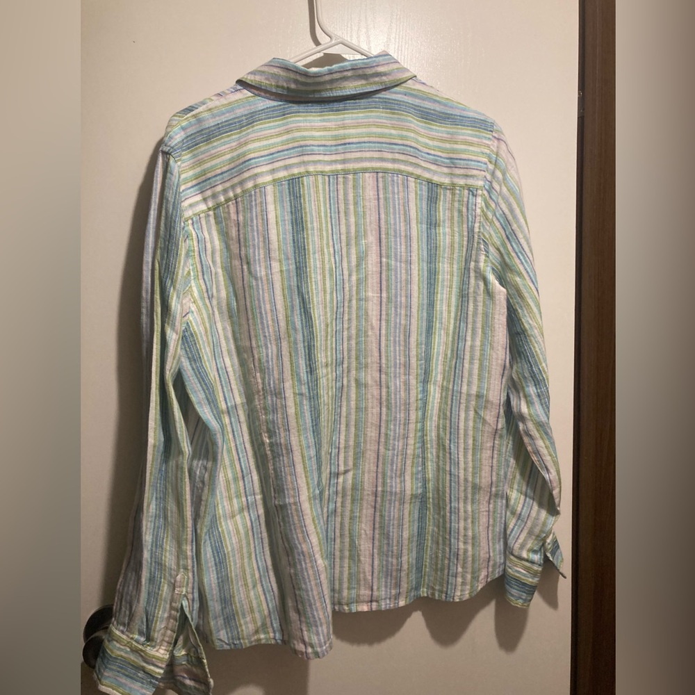 Coldwater Creek 96% Linen Shirt - image 2